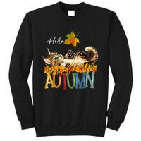 Funny Cat Leaf Fall Hello Autumn Cute Kitten Cat Lovers Sweatshirt