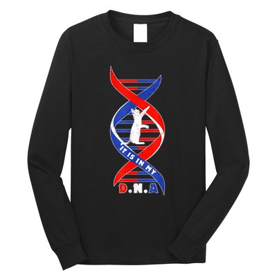 Funny Cat Lover T  Cat It In My Dna Long Sleeve Shirt