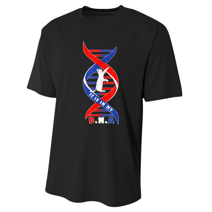 Funny Cat Lover T  Cat It In My Dna Performance Sprint T-Shirt