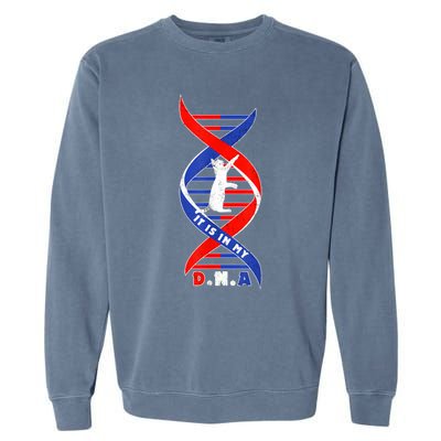 Funny Cat Lover T  Cat It In My Dna Garment-Dyed Sweatshirt