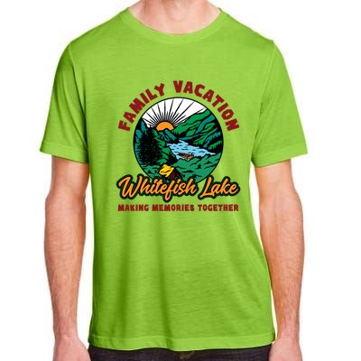 Fishing Camping Lake Family Vacation Whitefish Lake Gift Adult ChromaSoft Performance T-Shirt