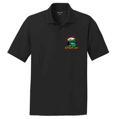 Fishing Camping Lake Family Vacation Whitefish Lake Gift PosiCharge RacerMesh Polo