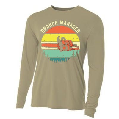 Funny Cool Lumberjack Art Arborist Logger Branch Manager Cooling Performance Long Sleeve Crew