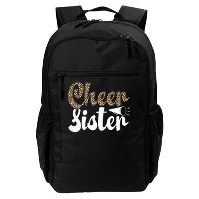 Funny Cheerleading Leopard Graphic Wo Cheer Sister Daily Commute Backpack