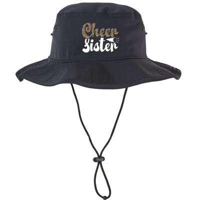 Funny Cheerleading Leopard Graphic Wo Cheer Sister Bucket Hat
