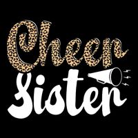 Funny Cheerleading Leopard Graphic Wo Cheer Sister 16 in Basic Backpack