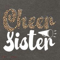 Funny Cheerleading Leopard Graphic Wo Cheer Sister Cotton Canvas Backpack