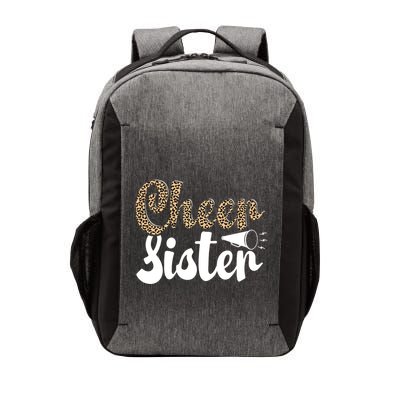 Funny Cheerleading Leopard Graphic Wo Cheer Sister Vector Backpack