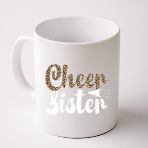 Funny Cheerleading Leopard Graphic Wo Cheer Sister Coffee Mug