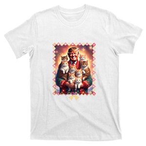 Funny Cat Lover Christmas Sweater Trump Ugly Christmas Sweatshirt T-Shirt