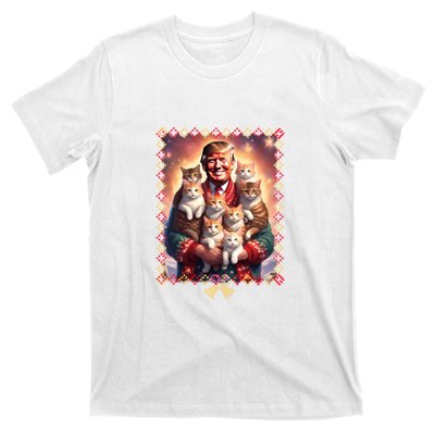 Funny Cat Lover Christmas Sweater Trump Ugly Christmas Sweatshirt T-Shirt