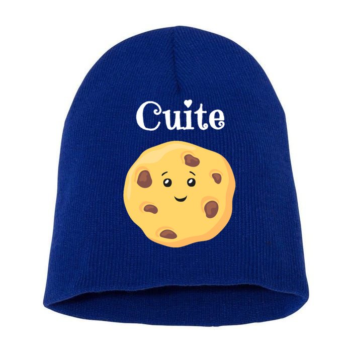 Funny Cookie Lover Cutie Cookie National Cookie Day Gift Short Acrylic Beanie