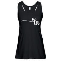 Funny Comma La Kamala Harris Punctuation La Election Vote Ladies Essential Flowy Tank