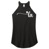 Funny Comma La Kamala Harris Punctuation La Election Vote Women's Perfect Tri Rocker Tank