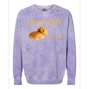 French Chocolatine Life Is Pain Au Chocolat Colorblast Crewneck Sweatshirt