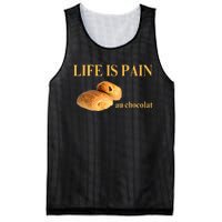 French Chocolatine Life Is Pain Au Chocolat Mesh Reversible Basketball Jersey Tank