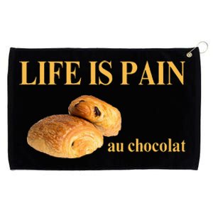 French Chocolatine Life Is Pain Au Chocolat Grommeted Golf Towel