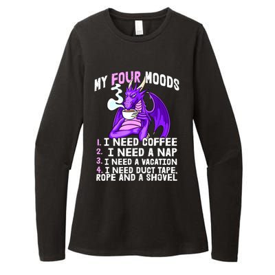 Funny Coffee Lover Funny Moods Coffee Drinker Womens CVC Long Sleeve Shirt