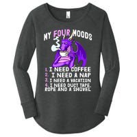 Funny Coffee Lover Funny Moods Coffee Drinker Women's Perfect Tri Tunic Long Sleeve Shirt