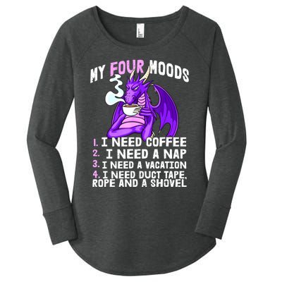 Funny Coffee Lover Funny Moods Coffee Drinker Women's Perfect Tri Tunic Long Sleeve Shirt