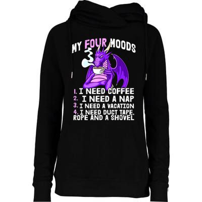 Funny Coffee Lover Funny Moods Coffee Drinker Womens Funnel Neck Pullover Hood