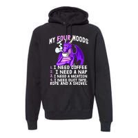 Funny Coffee Lover Funny Moods Coffee Drinker Premium Hoodie