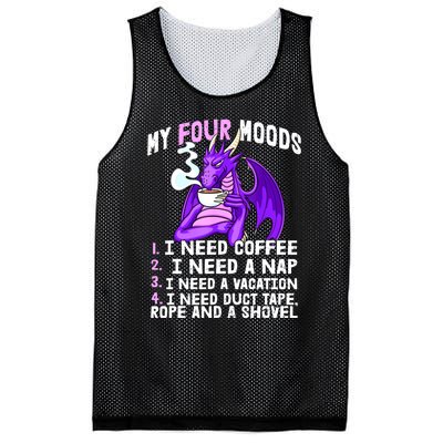 Funny Coffee Lover Funny Moods Coffee Drinker Mesh Reversible Basketball Jersey Tank