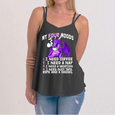 Funny Coffee Lover Funny Moods Coffee Drinker Women's Strappy Tank