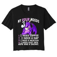 Funny Coffee Lover Funny Moods Coffee Drinker Women's Crop Top Tee