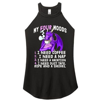 Funny Coffee Lover Funny Moods Coffee Drinker Women's Perfect Tri Rocker Tank