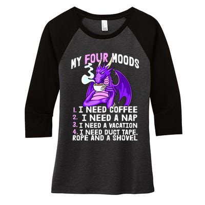 Funny Coffee Lover Funny Moods Coffee Drinker Women's Tri-Blend 3/4-Sleeve Raglan Shirt