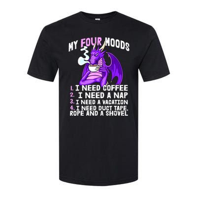 Funny Coffee Lover Funny Moods Coffee Drinker Softstyle CVC T-Shirt