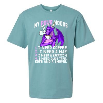 Funny Coffee Lover Funny Moods Coffee Drinker Sueded Cloud Jersey T-Shirt