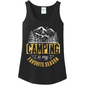 Funny Camping Lover Outdoor Camper Camping Favorite Season Ladies Essential Tank