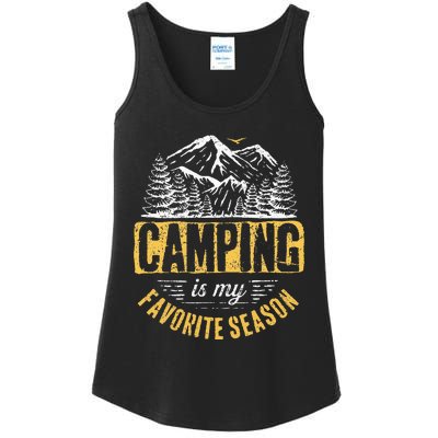 Funny Camping Lover Outdoor Camper Camping Favorite Season Ladies Essential Tank