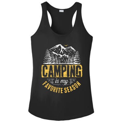 Funny Camping Lover Outdoor Camper Camping Favorite Season Ladies PosiCharge Competitor Racerback Tank