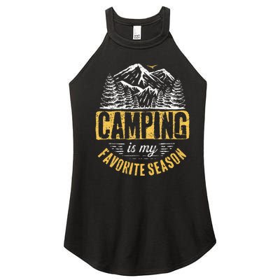 Funny Camping Lover Outdoor Camper Camping Favorite Season Women’s Perfect Tri Rocker Tank