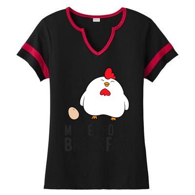 Funny Chicken Lover My Pet Poops Breakfast Ladies Halftime Notch Neck Tee