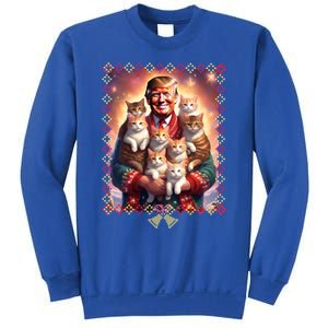 Funny Cat Lover Christmas Trump Ugly Christmas Gift Sweatshirt