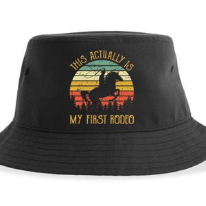 Funny Country Life Howdy This Actually Is My First Rodeo Sustainable Bucket Hat