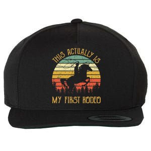 Funny Country Life Howdy This Actually Is My First Rodeo Wool Snapback Cap