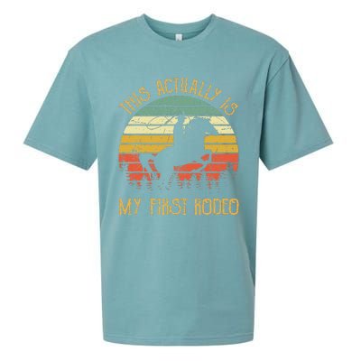 Funny Country Life Howdy This Actually Is My First Rodeo Sueded Cloud Jersey T-Shirt