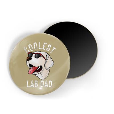 Funny Coolest Lab Dad Gift For White Labrador Dog Lover Magnet