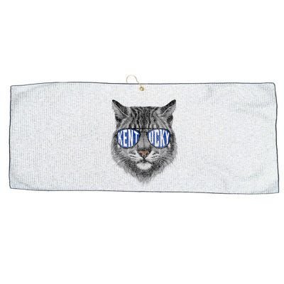 Funny Cat Lovers Graphic Last Name Kentucky Retro Vintage Large Microfiber Waffle Golf Towel