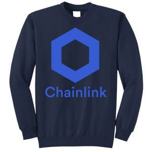 Funny Chainlink LINK Chainlink Blue Funny Chainlink Crypto Chainlink Merch Tall Sweatshirt