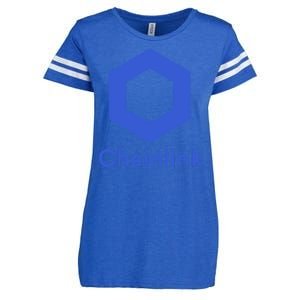 Funny Chainlink LINK Chainlink Blue Funny Chainlink Crypto Chainlink Merch Enza Ladies Jersey Football T-Shirt