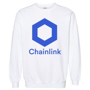 Funny Chainlink LINK Chainlink Blue Funny Chainlink Crypto Chainlink Merch Garment-Dyed Sweatshirt