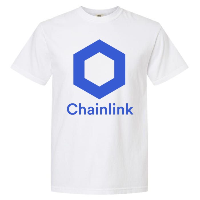 Funny Chainlink LINK Chainlink Blue Funny Chainlink Crypto Chainlink Merch Garment-Dyed Heavyweight T-Shirt