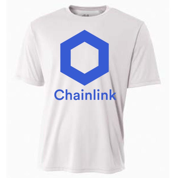 Funny Chainlink LINK Chainlink Blue Funny Chainlink Crypto Chainlink Merch Cooling Performance Crew T-Shirt