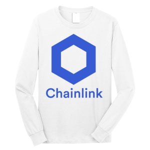 Funny Chainlink LINK Chainlink Blue Funny Chainlink Crypto Chainlink Merch Long Sleeve Shirt